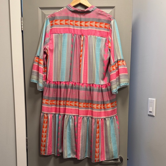 Colorful Geometric Patterned Dress - Picture 2 of 2